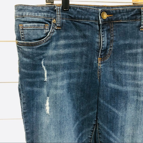 kut from the Kloth boyfriend distressed denim jeans - Picture 2 of 8